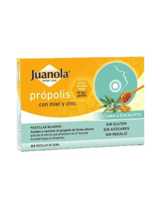 JUANOLA PROPOLIS MIEL Y ZINC SABOR EUCALIPTO 24 PASTILLAS