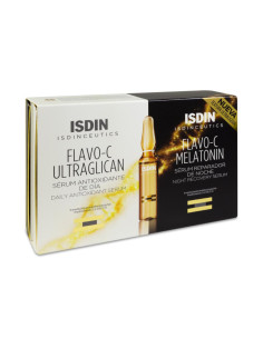 ISDIN ISDINCEUTICS FLAVO-C ULTRAGLICAN 10 AMPOLLAS + FLAVO C MELATONIN 10 AMPOLLAS