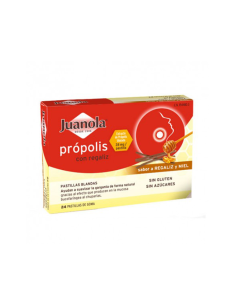 JUANOLA PROPOLIS SABOR REGALIZ Y MIEL 24 PASTILLAS